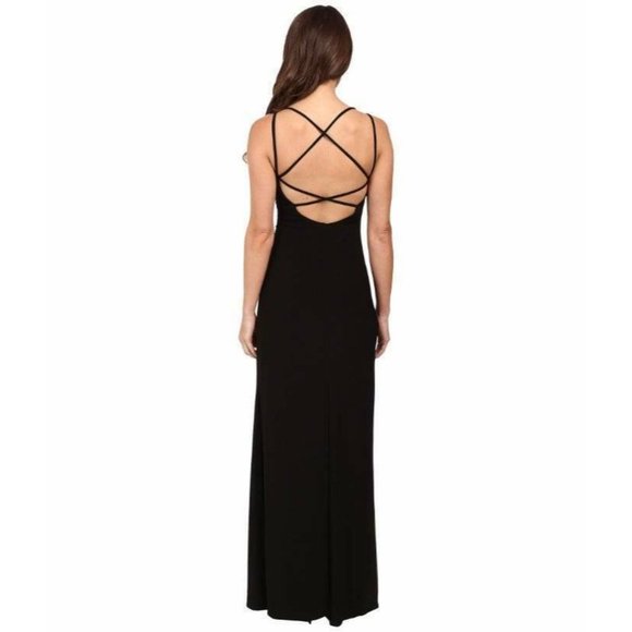 Laundry Shelli Segal Strappy Jersey Gown Dress NEW